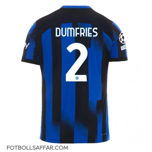 Inter Milan Denzel Dumfries #2 Hemmatröja 2023-24 Kortärmad